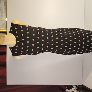 BCBGMAXAZRIA -Sweater Dress pink and black- Polka Dot XS